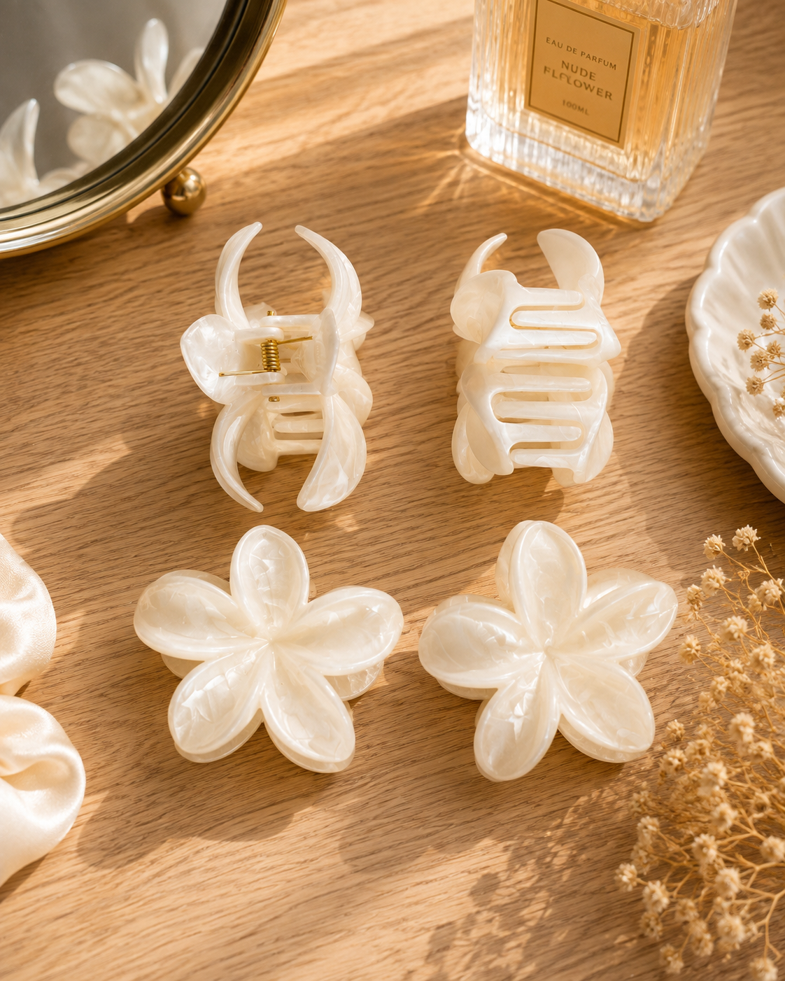 Pince fleur blanche