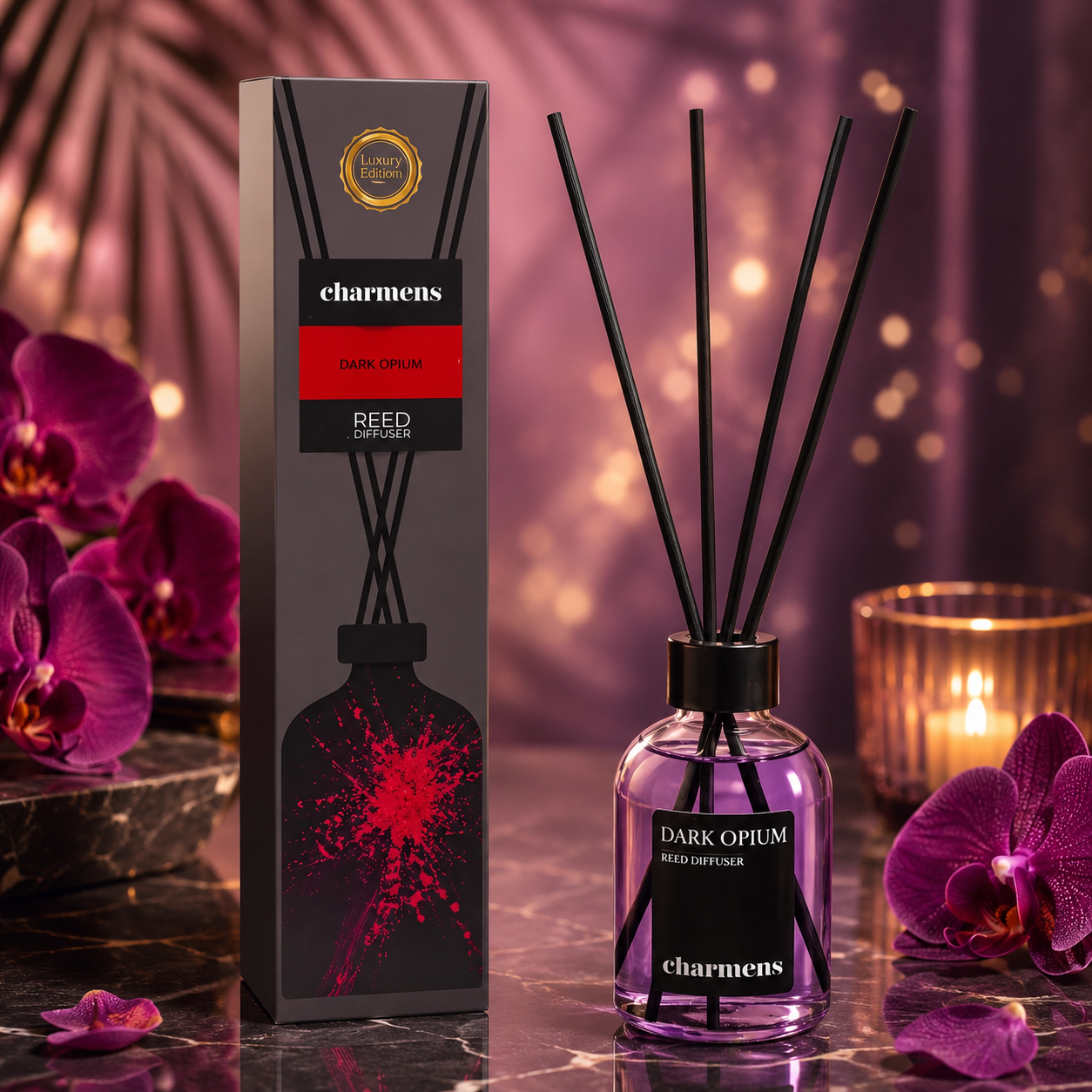 DIFFUSEUR DE PARFUM À BÂTONNETS – DARK OPIUM