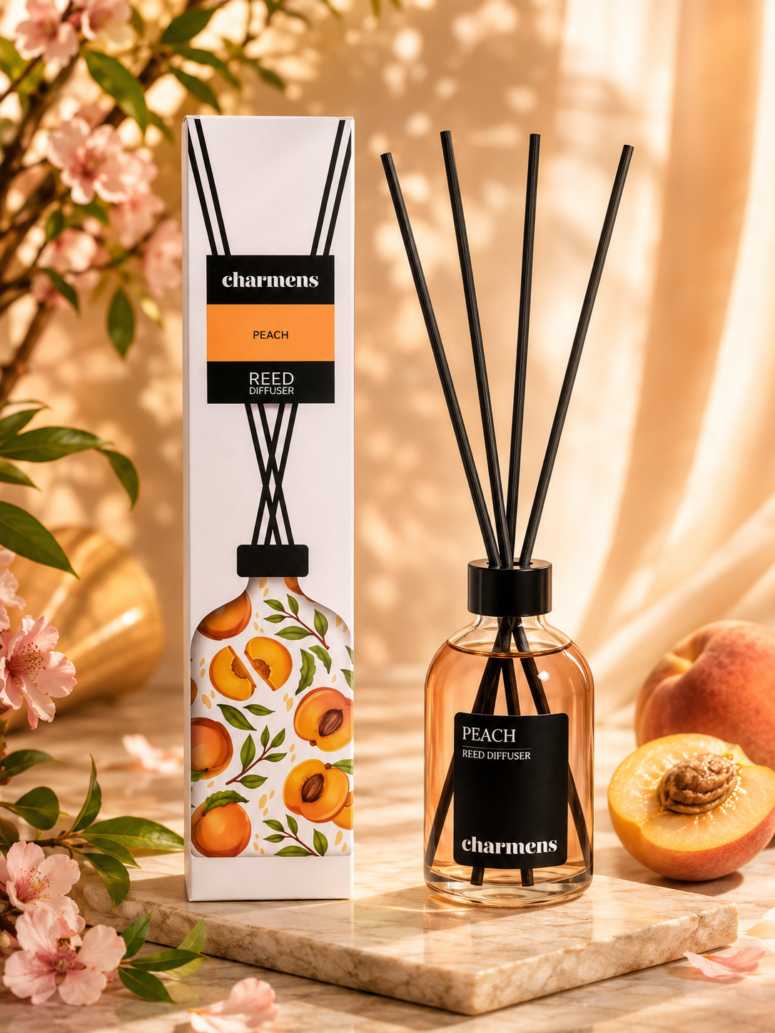 DIFFUSEUR DE PARFUM À BÂTONNETS – PEACH