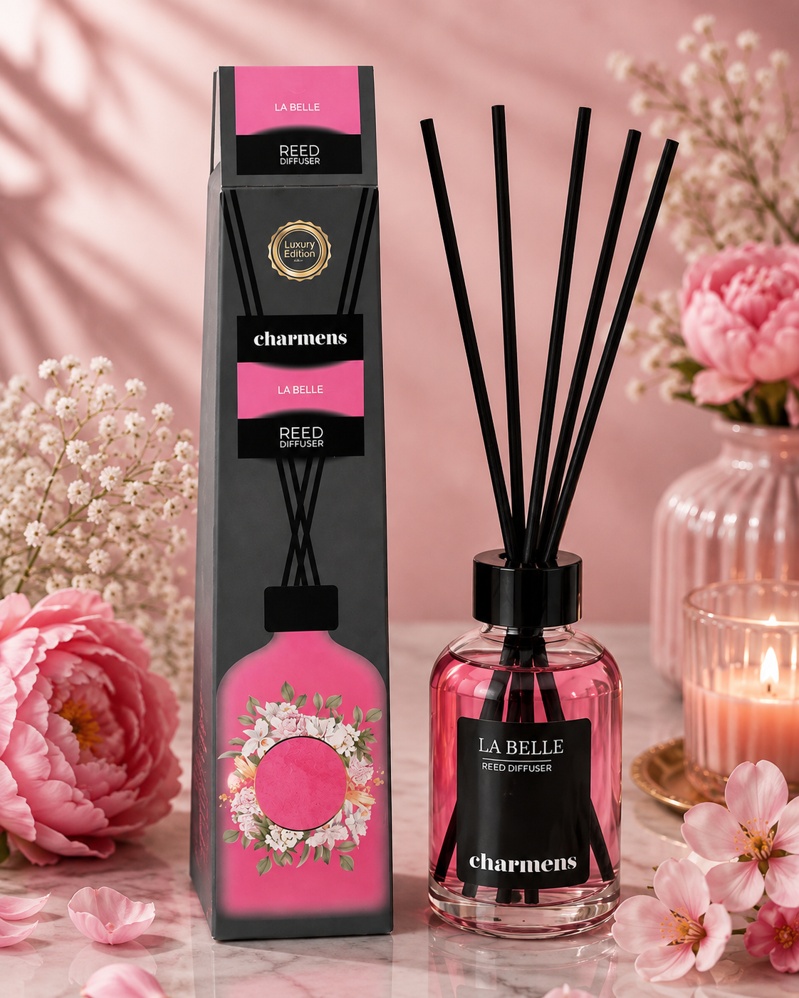 DIFFUSEUR DE PARFUM À BÂTONNETS – LA BELLE